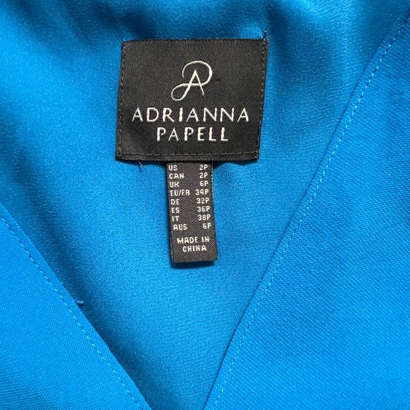 Adrianna Papell Blue Midi Dress 2P - Picture 7 of 15